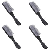 Kuber Industries Hair Brush | Bristles Brush | Hair Brush with Paddle | Brush for Curly wavy Hairs | Suitable For All Hair Types | Hair Brush Styling Hair | Pack of 4 | C19BLK | Black
